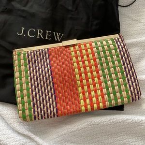 J. Crew Straw Clutch